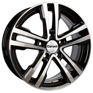 Carwel АЛЛАКИ 197 AB Черный глянцевый с полированной лицевой частью 6.5x16/5x112 ET46 D57.1