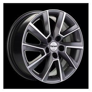 Carwel САТУРН 1507 (POLO) AGR Серый с полированной лицевой частью 6x15/5x100 ET40 D57.1