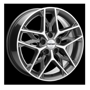 Carwel СОШНО 1709 AGR Серый с полированной лицевой частью 7x17/5x114.3 ET45 D60.1