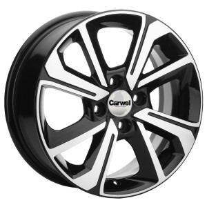 Carwel ВОЖЕ 1501 (ALMERA G11/ VESTA) ABT Черный глянцевый с полированной лицевой частью 6x15/4x100 ET50 D60.1