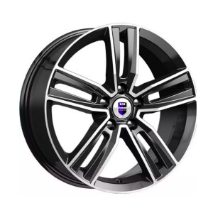 K&K ТАНАИС (КС750) АЛМАЗ ЧЕРНЫЙ Черный глянцевый с полированной лицевой частью 7x18/5x112 ET43 D57.1