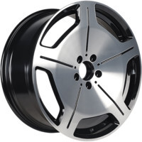 INCH ULF-R20 Black machine face+milling spokes before painting 9.5x20/5x112 ET43 D66.56