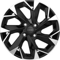 Khomen Wheels KHW1508 (Cobalt) Black-FP 6x15/4x100 ET39 D56.6