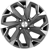 Khomen Wheels KHW1508 (Cobalt) Gray-FP 6x15/4x100 ET39 D56.6