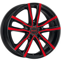 MAK Milano Black Red Face 7x17/5x114.3 ET40 D76